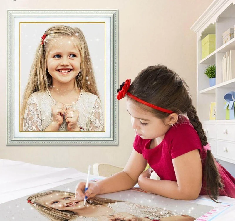 Custom portrait diamond painting from the All Diamond Painting store